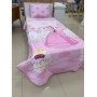 ETEHOMETEX Pamuklu Kapitoneli Yatak Örtüsü Seti TEK KİŞİLİK PRENSES PEMBE 8696474232102